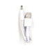 White USB Charger B cable with USB-A and barrel connector ends for Vedo devices charging.
