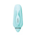 Compact rechargeable finger vibrator in soft blue silicone with ergonomic grip and sleek design by VeDO.