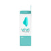 Packaging box of Vivi Rechargeable Finger Vibe in turquoise with product image and description.