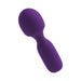 Compact purple rechargeable mini wand with smooth silicone finish and control buttons on handle.