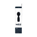 Vedo Wini rechargeable mini wand in black displayed in white retail packaging with product details.