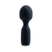 Compact black rechargeable mini wand with smooth silicone finish and control buttons on the handle.