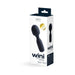 Packaging box of Vedo Wini rechargeable mini wand in black with product image and features displayed.