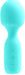 Compact turquoise rechargeable mini wand with smooth silicone finish and simple control buttons on handle