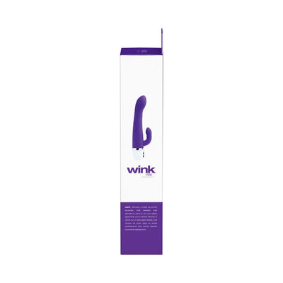Packaging box of VeDO Wink Vibe in orchid purple with product image and branding on white background.