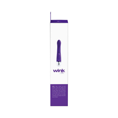 Packaging box of VeDO Wink Vibe in orchid purple with product image and branding on a white background.