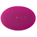 Oval-shaped magenta silicone VibePad with power button and charging port on the back side.