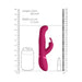 Vive Izara Rotating Beads Rabbit vibrator in deep pink with size comparison to a soda can and lipstick.