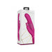 Packaging box of Vive Izara rotating beads rabbit vibrator in pink with gold and white design.