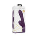 Packaging box of Vive Tani rechargeable triple-motor silicone vibrator in deep purple with gold accents.