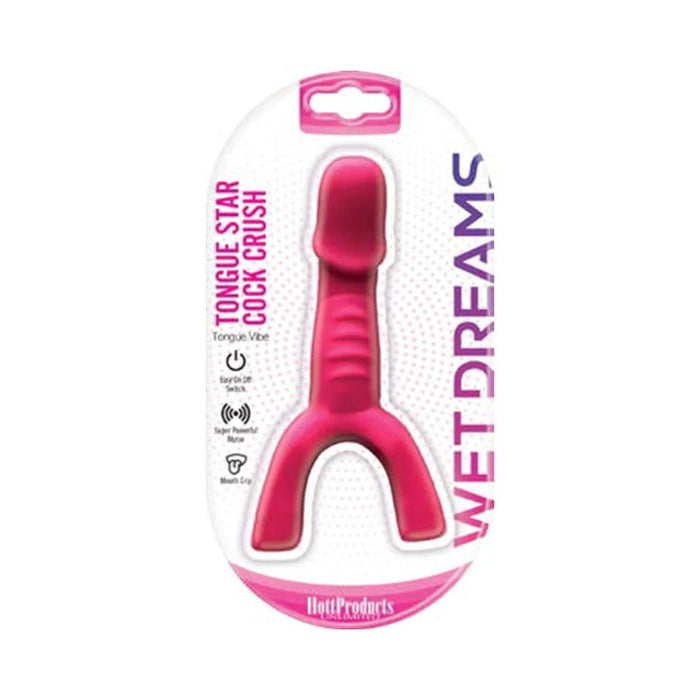 Wet Dreams Tongue Star Cock Crush Vibe With Penis Pink - SexToy.com