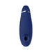 Womanizer Premium 2 clitoral stimulator in blueberry blue with sleek ergonomic design and silicone finish.