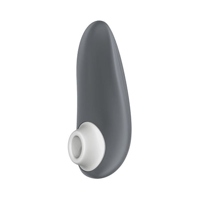 Gray Womanizer Starlet 3 clitoral stimulator with silicone head and sleek ergonomic design.