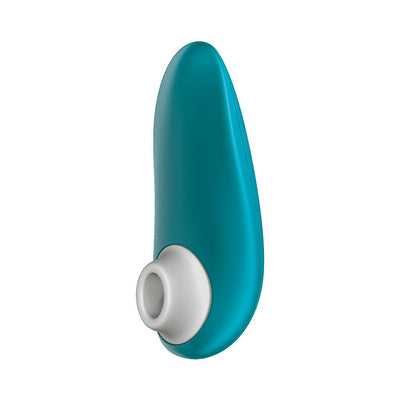 Turquoise Womanizer Starlet 3 clitoral stimulator with smooth ergonomic design and silicone suction head.