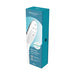 Packaging box of Womanizer Wave Shower Head Masturbator in teal with product image and key features.