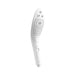 White ergonomic Womanizer Wave shower head with multiple water jets and control button on handle against white background.