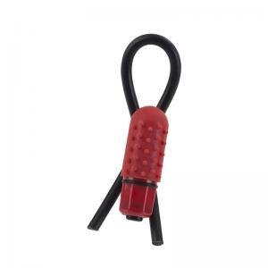 10 Function Vibrating Silicone Stud Lasso Cock Ring Red | SexToy.com