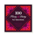 Box of 100 Flirty & Dirty Sex Questions card deck with bold red and purple geometric design for sparking intimate conversations.
