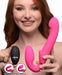 10x Remote Control Ergo-fit G-pulse Inflatable And Vibrating Strapless Strap-on - Pink | SexToy.com