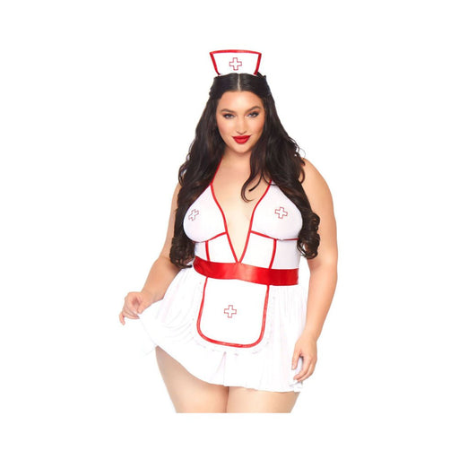 3 Pc Nightshift Nurse, Includes Deep-v Babydoll Dress, G-string, And Matching Headband. | SexToy.com