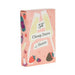 Box of 52 Cheap Dates at Home cards with illustrations of champagne glasses, strawberries, and romantic icons on a pink background.