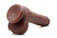 7-inch realistic brown dildo with dual-layer design and strong suction cup base for hands-free use.