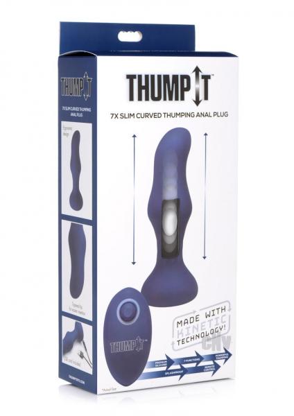 7x Slim Curved Thumping Silicone Anal Plug | SexToy.com