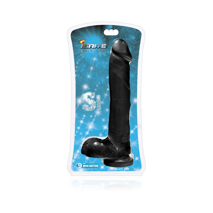 9 inches Cock with Balls & Suction Cup Black | SexToy.com