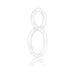Clear double loop flexible erection ring with smooth texture and reflective surface on white background.