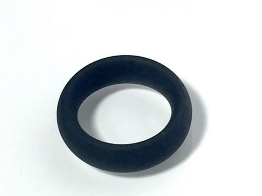 Black silicone stretchable ring with smooth finish, designed for versatile intimate use and enhanced comfort.