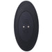 Black oval-shaped wireless remote control with power and mode buttons for a rechargeable silicone anal plug.