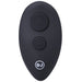 Black wireless remote control with two buttons for A Play Shaker rechargeable silicone anal plug.