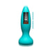 Teal A-play Thrust Advent Plug with internal motorized weight and thrusting motion illustration on white background.