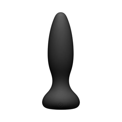 Adventurous Rechargeable Silicone Anal Plug With Remote, Black Adventurous Rechargeable Silicone Anal Plug With Remote, Black