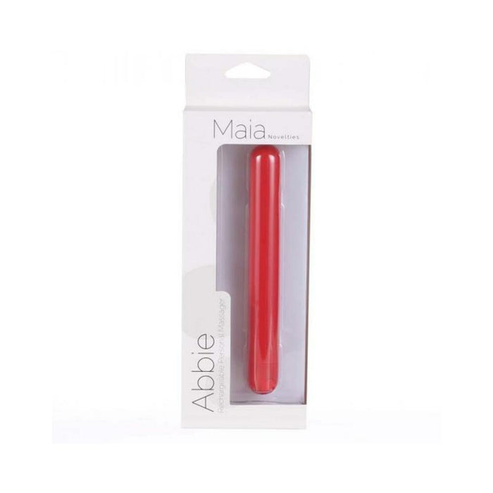 Abbie Long Rechargeable Bullet Red - SexToy.com