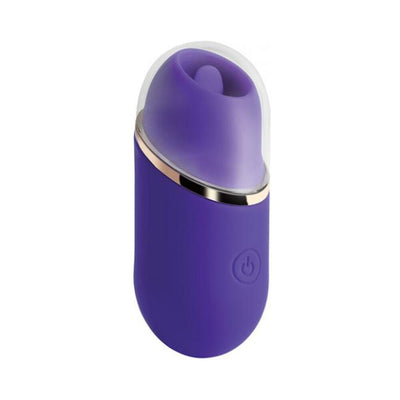 Abby Mini Clit Tongue Licking Vibrator Purple - SexToy.com