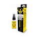 Achieve Prolong ejaculation control spray bottle and black-yellow packaging with muscular figure illustration.