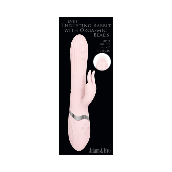 Adam & Eve - Eve's Thrusting Rabbit With Orgasmic Beads Pink - SexToy.com