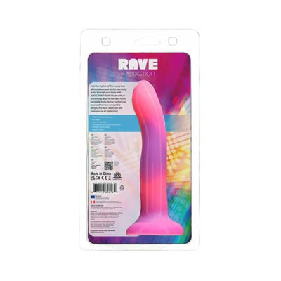 Addiction Rave Dong 8 In. G.I.T.D. Pink - SexToy.com