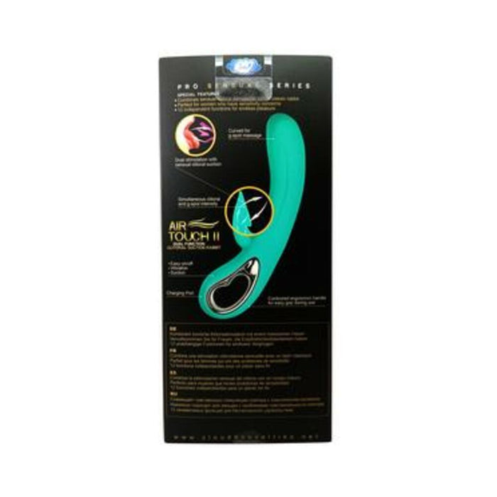 Air Touch II Teal Dual Function Clitoral Suction Vibrator - SexToy.com