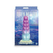 Packaging of Alien Nation Stardust silicone dildo with a shimmering purple to blue gradient and sparkling glitter dust design.