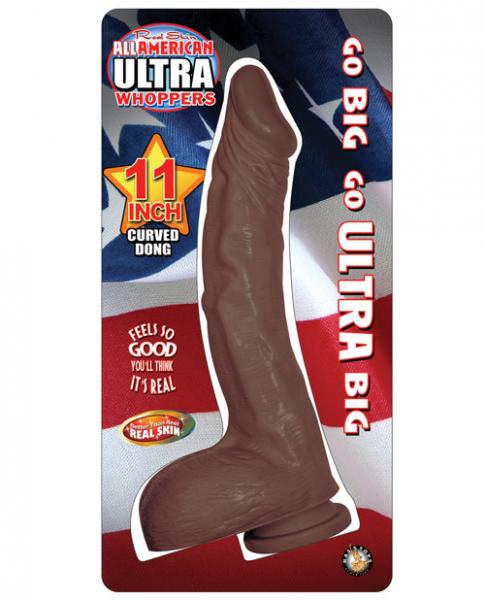 All American Ultra Whoppers 11 inches Curved Dong Brown | SexToy.com