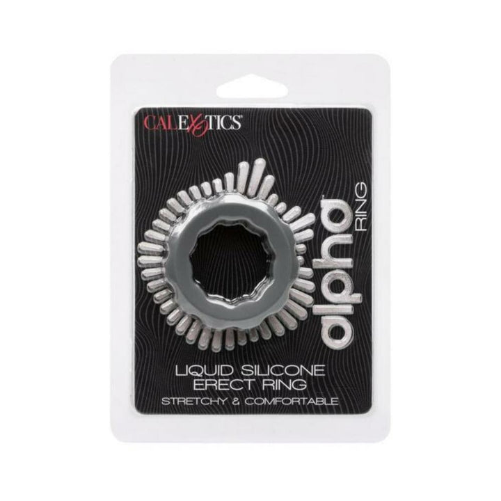 Alpha Liquid Silicone Erect Ring - Grey - SexToy.com