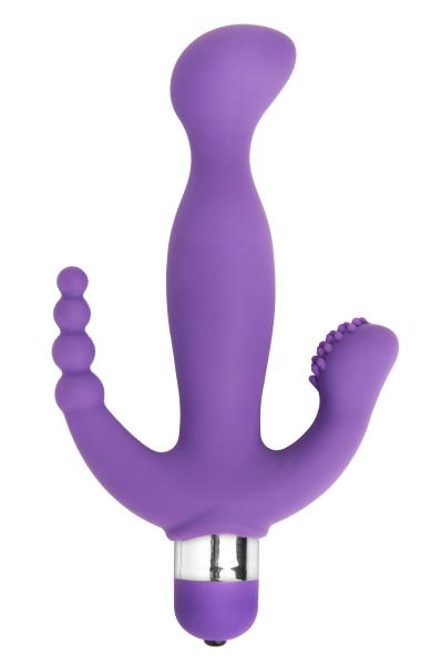 Amethyst 7 Mode Triple Stimulation Vibe Purple | SexToy.com