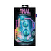 Teal Anal Adventures Matrix Gamma Plug with three graduated beads in black and holographic packaging.