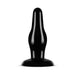 Black tapered anal plug with wide neck and flared base, designed for comfortable and secure use.