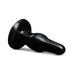 Black tapered anal pleasure plug with wide base and smooth, contoured design for comfortable use.