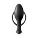 Black beginner-friendly silicone anal plug with attached cockring, designed for comfort and prostate stimulation.