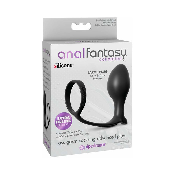 Anal Fantasy Collection Ass-Gasm Cock Ring, Advanced Butt Plug - SexToy.com
