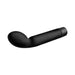 Black silicone P-spot tickler vibrator with curved tip and smooth matte finish.